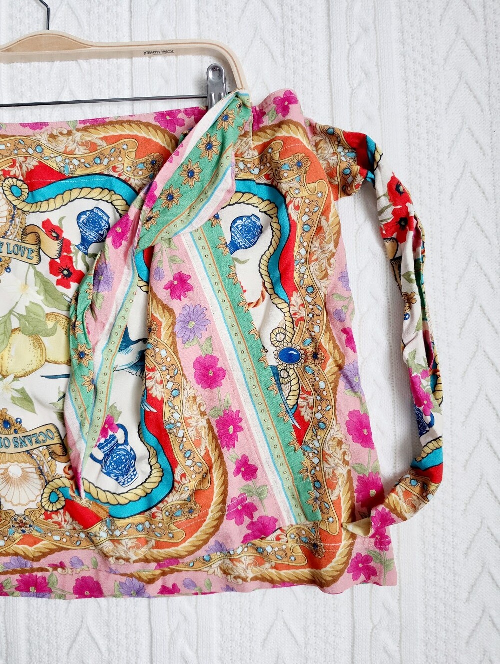 Spell & The Gypsy Maddalena Wrap Skirt Mosaic Button Tie Side Lined Mini XXL - Picture 6 of 15